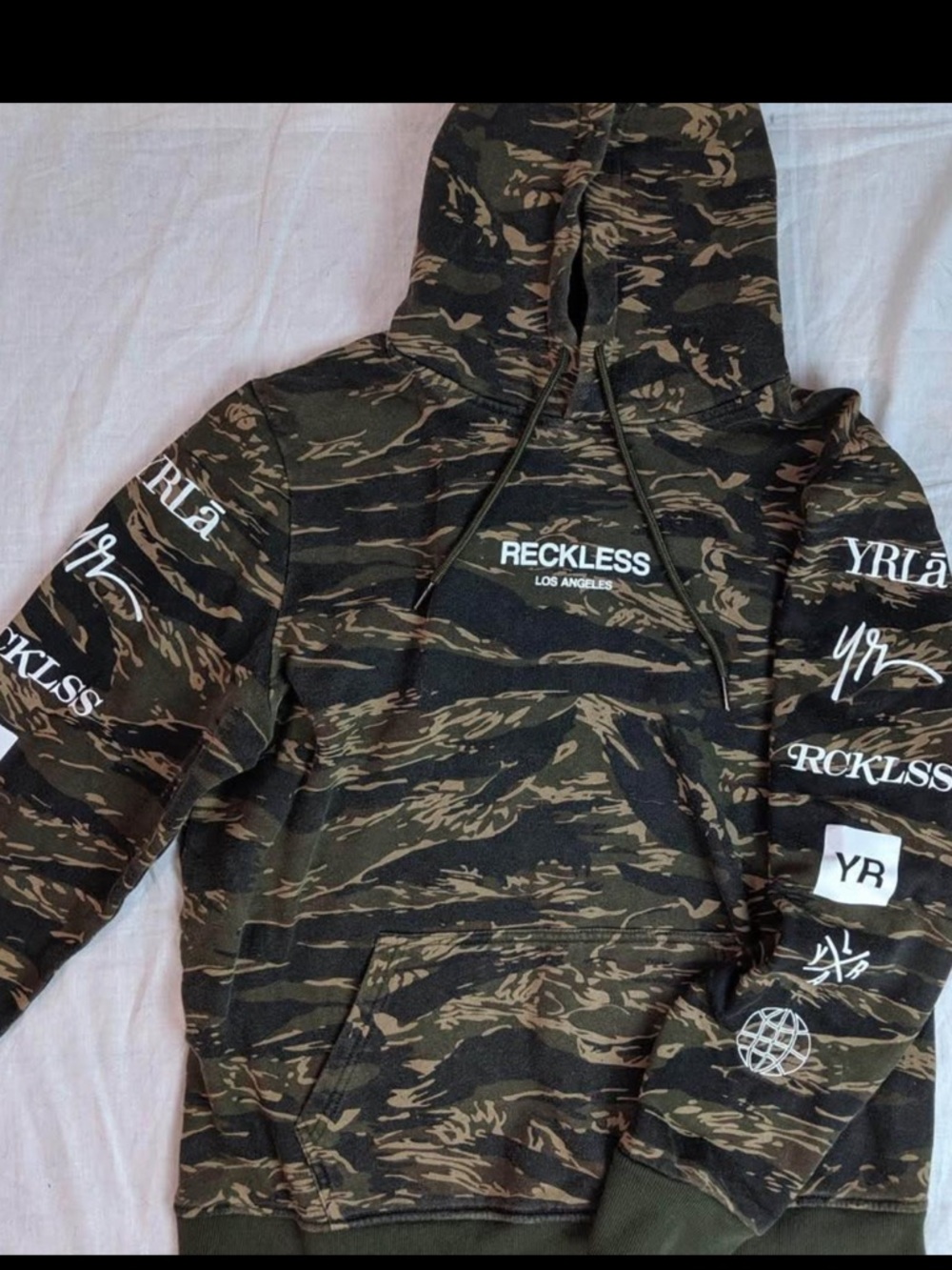 Young & Reckless Camouflage Pullover Hoodie - Green/Brown